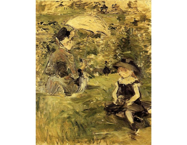 Young Woman And Child On An Isle