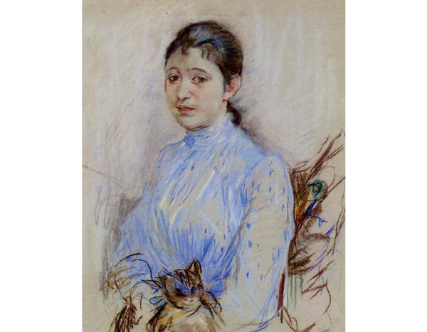 Young Woman In A Blue Blouse