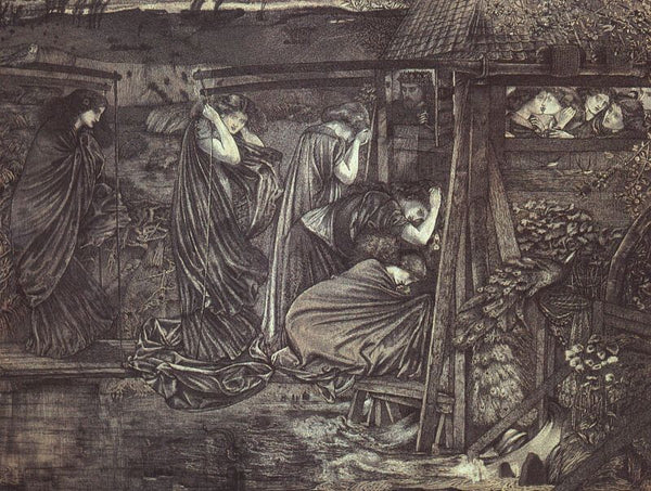 The Wise and Foolish Virgins 1859 Painting by Edward Burne-Jones