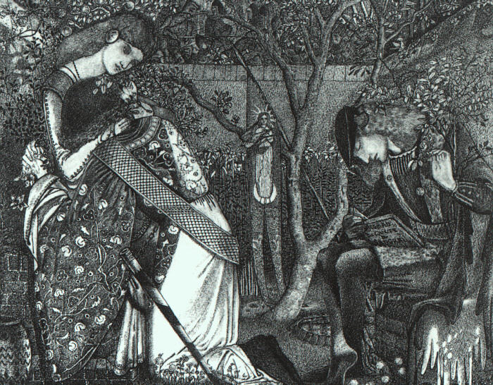 The Knight's Farewell 1858 Painting by Edward Burne-Jones