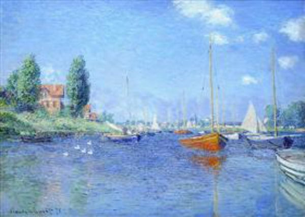 Red Boats, Argenteuil, 1875 (oil on canvas) 