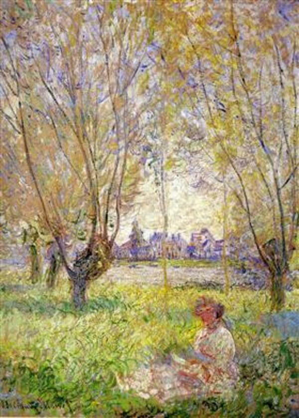 Woman Sitting Under The Willows 