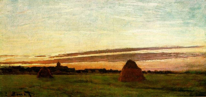 Grainstacks At Chailly At Sunrise 