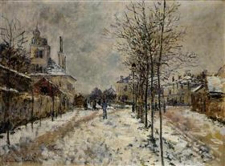 The Boulevard De Pontoise At Argenteuil Snow Effect 