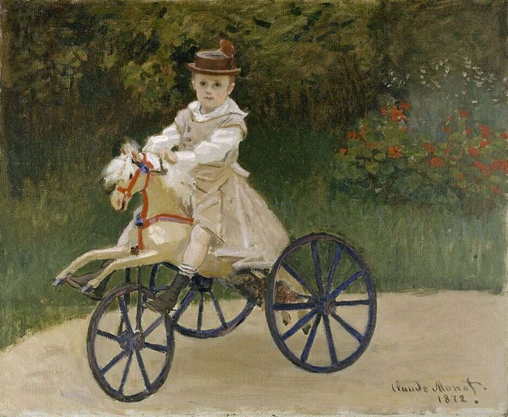 Jean Monet On His Horse Tricycle 