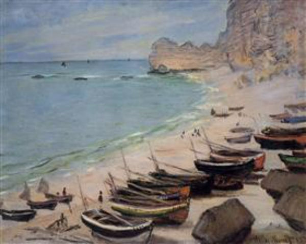 Boats On The Beach At Etretat 