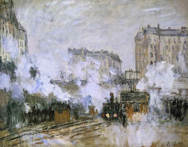 Exterior Of The Saint Lazare Station Arrival Of A Train 