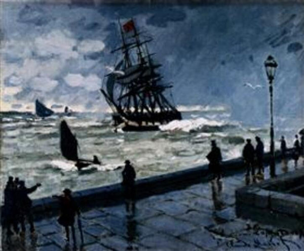 The Jetty Of Le Havre In Rough Westher 