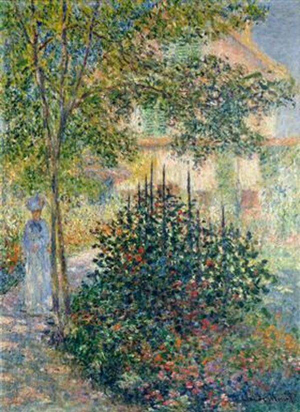 Camille Monet In The Garden At The House In Argenteuil 