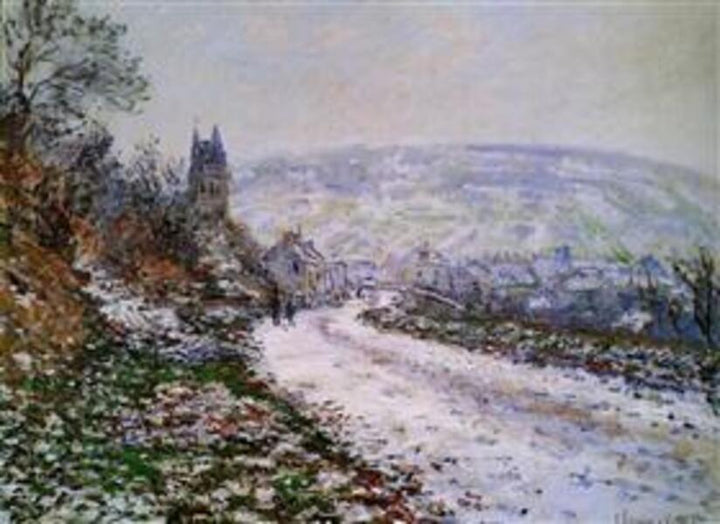 Entering The Village Of Vetheuil In Winter 