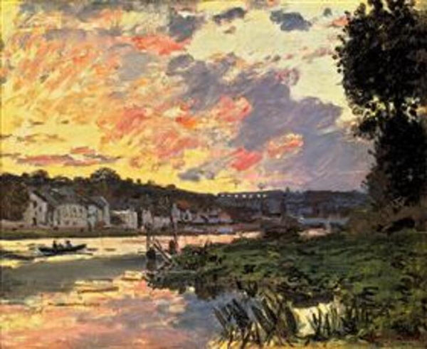 The Seine At Bougeval Evening Aka Bougival 