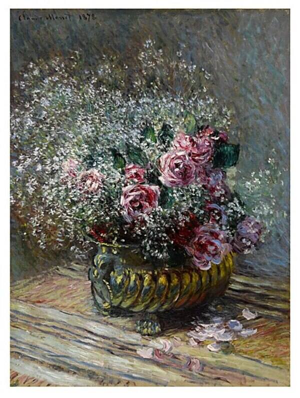 Fleurs Dans Un Pot (Roses Et Brouillard) 