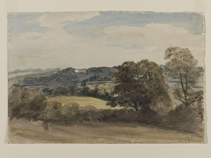 Landscape with Buildings in the distance Painting by John Constable