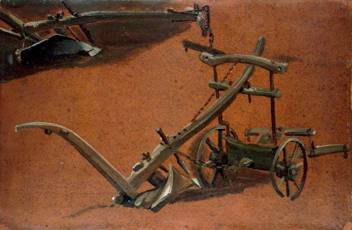 Study of two ploughs Painting by John Constable