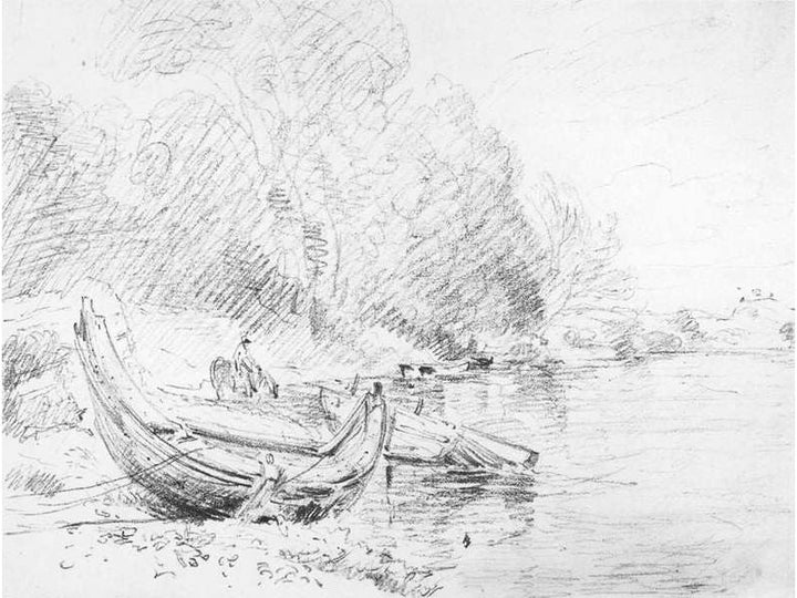 View on the River Severn at Worcester 1835 Painting by John Constable