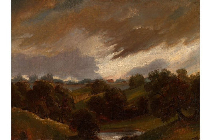 Hampstead Stormy Sky Painting by John Constable