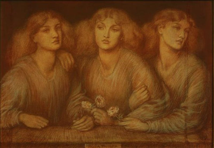 Rosa Triplex Painting by Dante Gabriel Rossetti