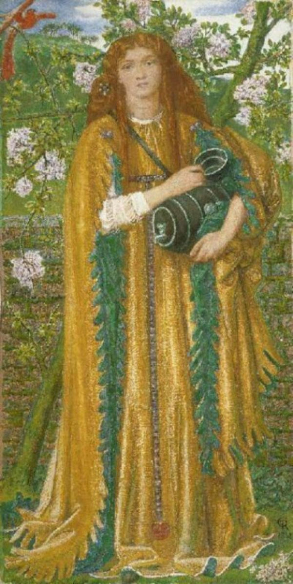 Golden Water Painting by Dante Gabriel Rossetti