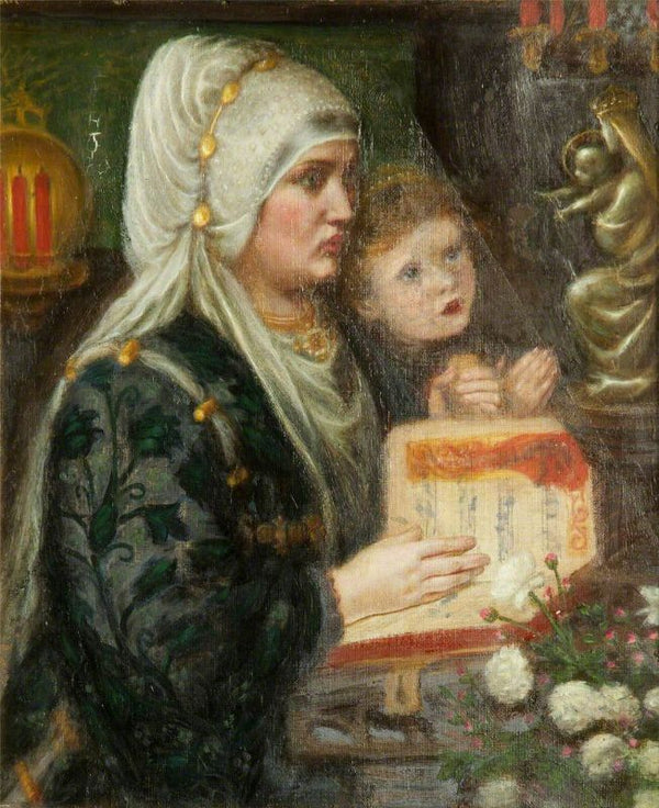 The Two Mothers Painting by Dante Gabriel Rossetti