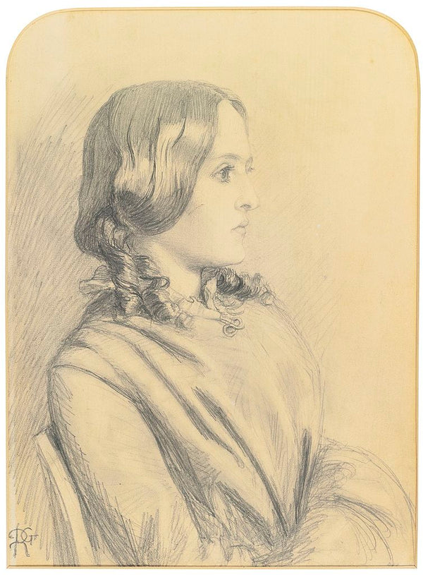 Portrait of Margaret Thompson, half-length, in profile to the right Painting by Dante Gabriel Rossetti