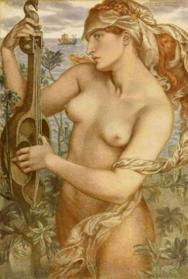 Ligeia Siren Painting by Dante Gabriel Rossetti