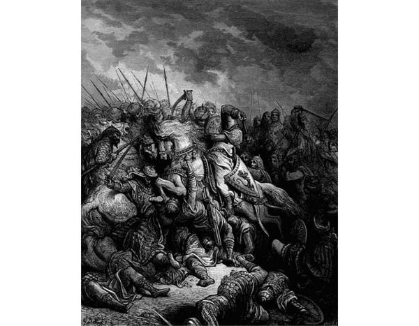 Richard I the Lionheart in battle at Arsuf in 1191 