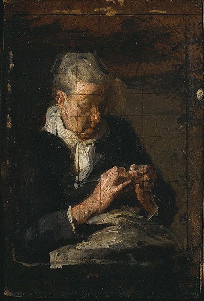 Woman Knitting 