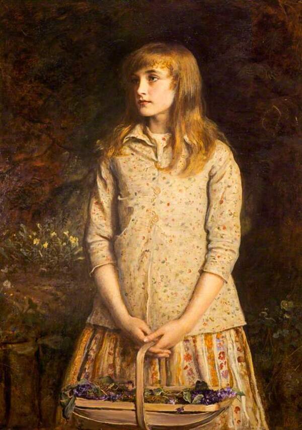 Sweetest eyes were ever seen Painting by John Everett Millais