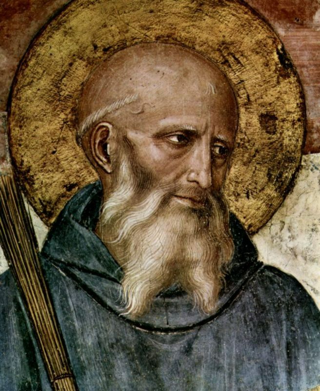 St Benedict (detail of Crucifixion)