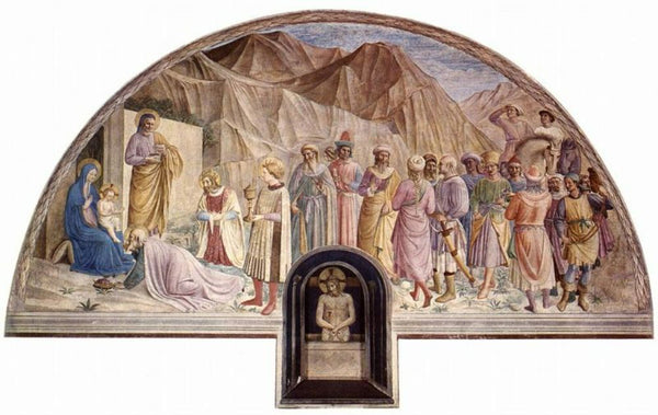 Frescoes in the Dominican convent of San Marco in Florence scene Adoration of the Kings