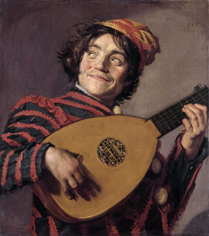 Buffoon Playing a Lute c. 1623