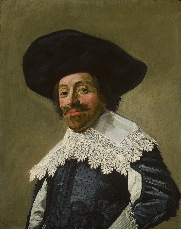 Portrait of a man with a high-collar 