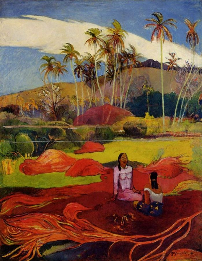 Tahitian Women Under The Palms 