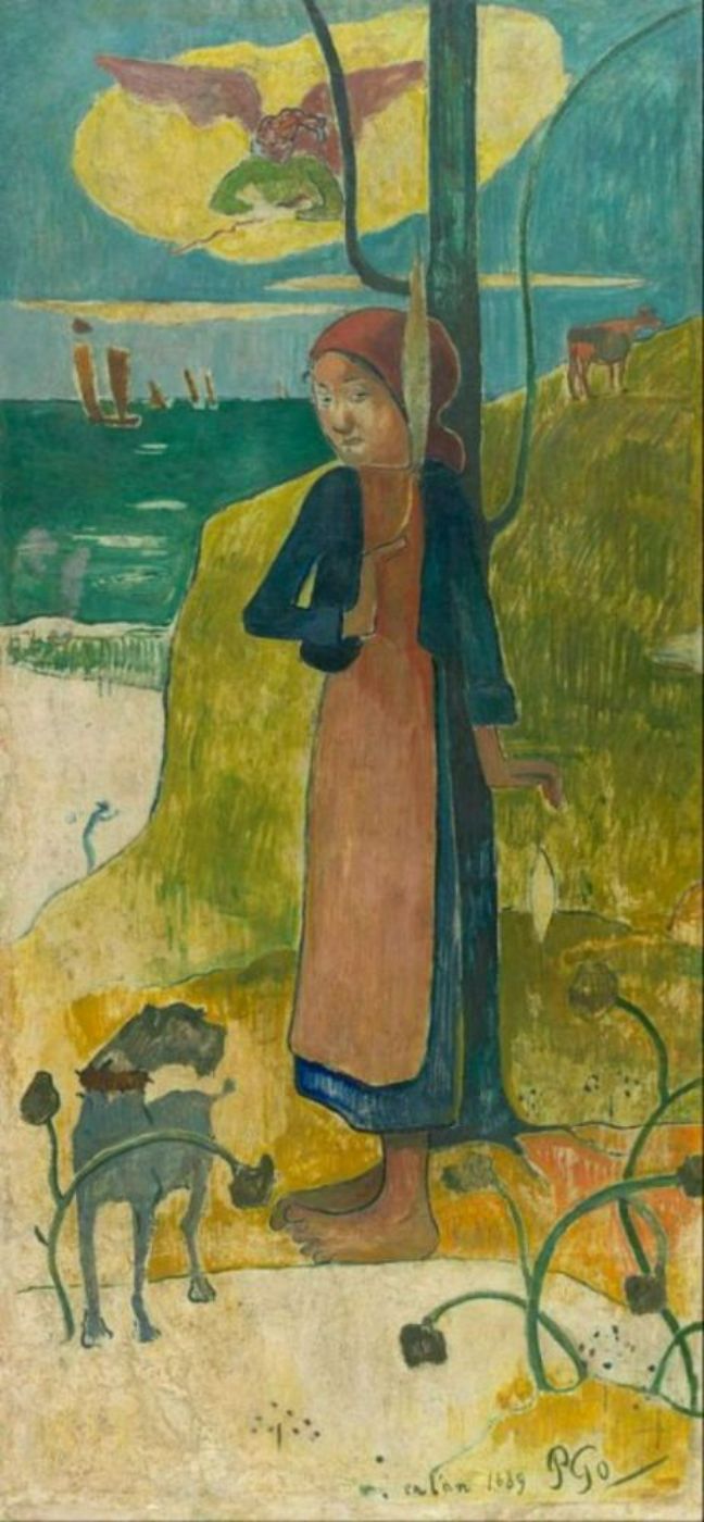 Jeanne d'Arc, or Breton girl spinning 