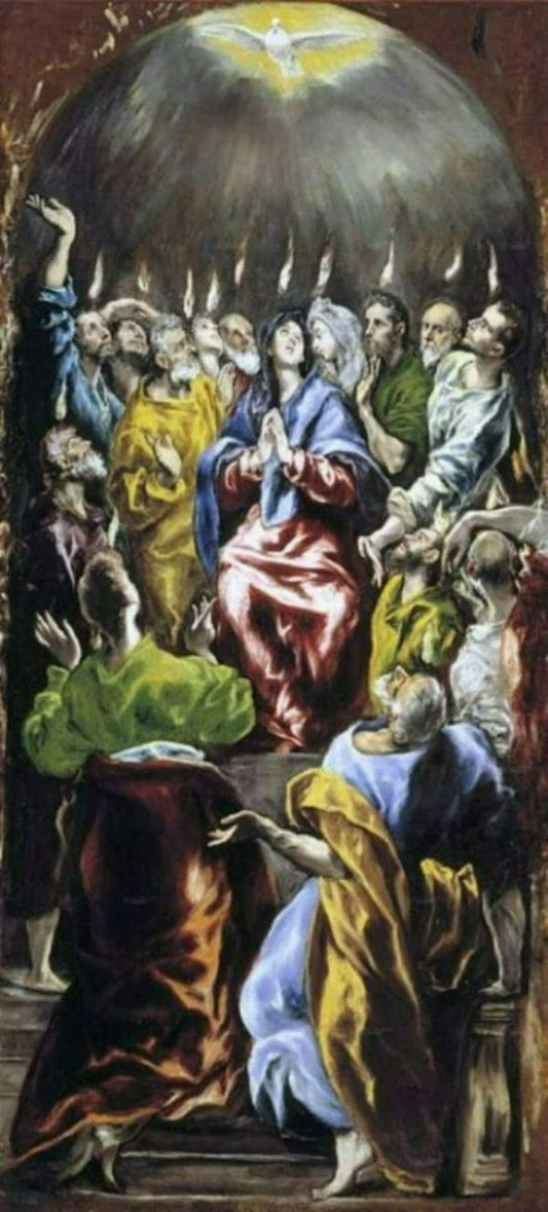 The Pentecost 1596-1600, Oil on canvas, 275 x 127 cm, Museo del Prado, Madrid