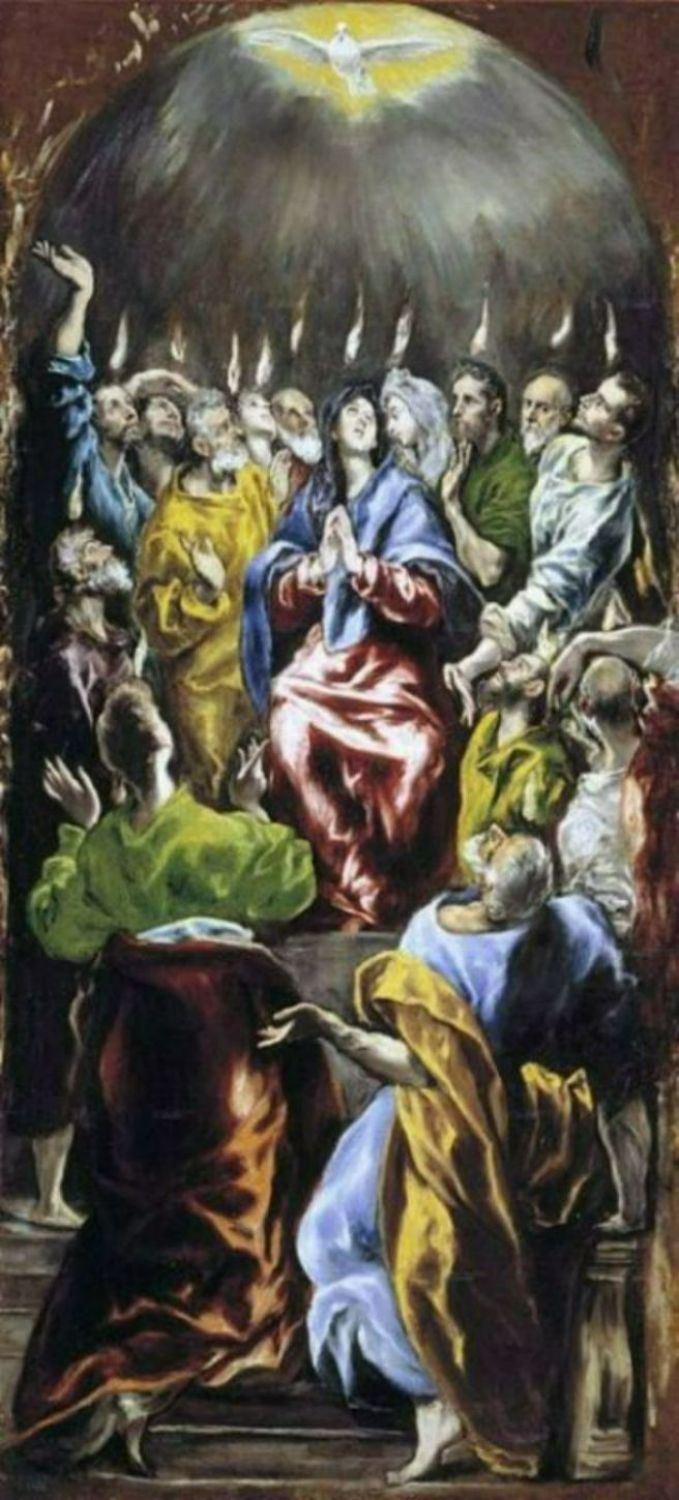 The Pentecost 1596-1600, Oil on canvas, 275 x 127 cm, Museo del Prado, Madrid