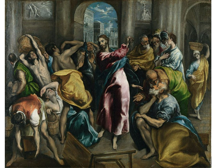 Christ Driving The Traders From The Temple C 1600