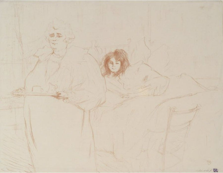 Femme Au Plateau, Petit Dejeuner, Madame Baron Et Mademoiselle Popo 