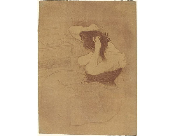 Woman Brushing Her Hair 