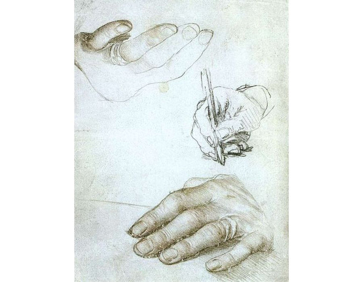 Studies of the Hands of Erasmus of Rotterdam c. 1523 