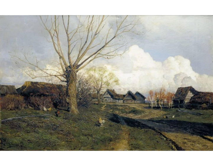 Village Savvinskaya near Zvenigorod Painting 