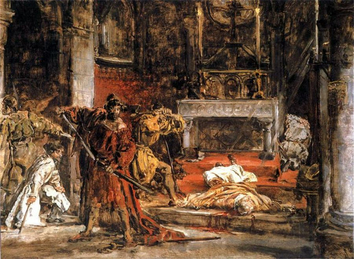 Slaying of St. Stanislaus Painting by Jan Matejko