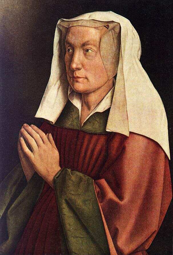 The Ghent Altarpiece- The Donor's Wife (detail) 1432 