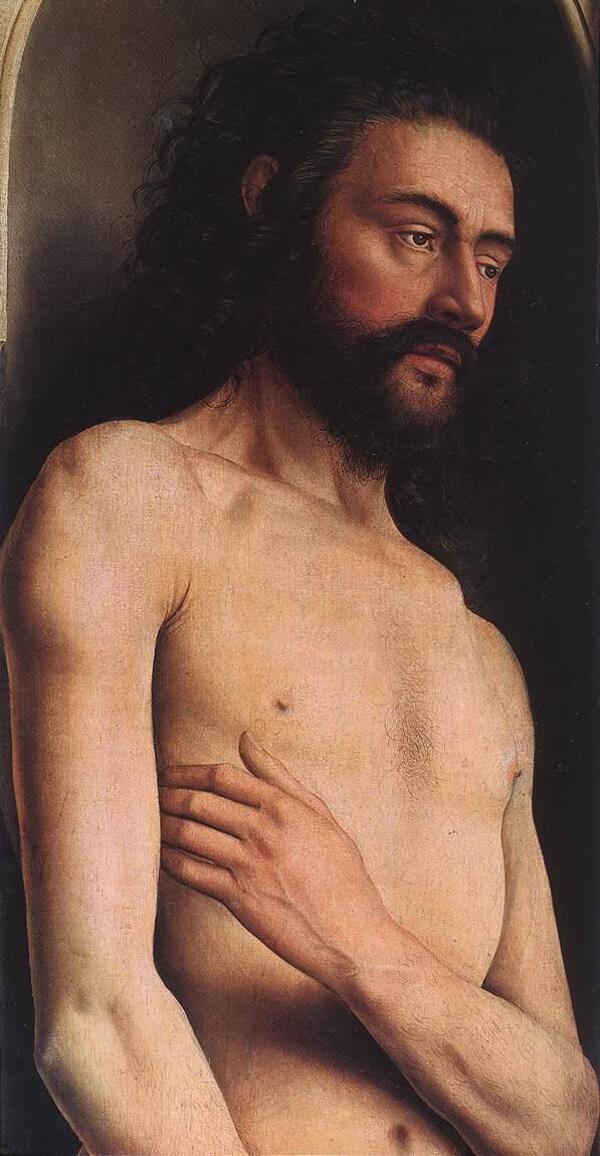 The Ghent Altarpiece- Adam (detail 2) 1425-29 