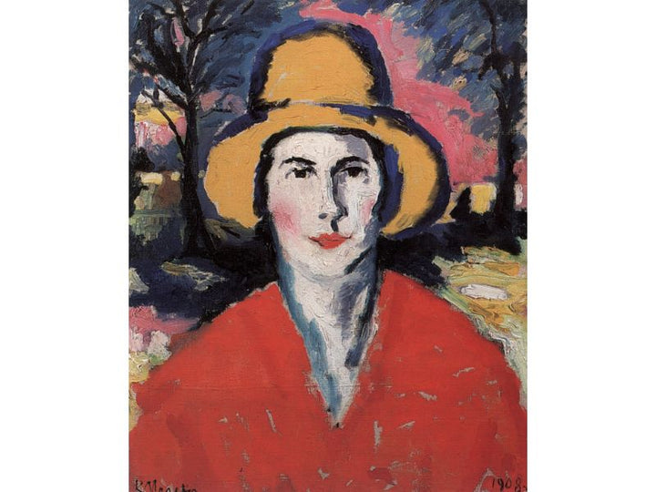 Portrait of Woman in Yellow Hat