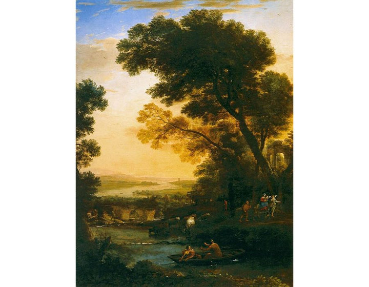 Idyllic landscape with the flight into Egypt 