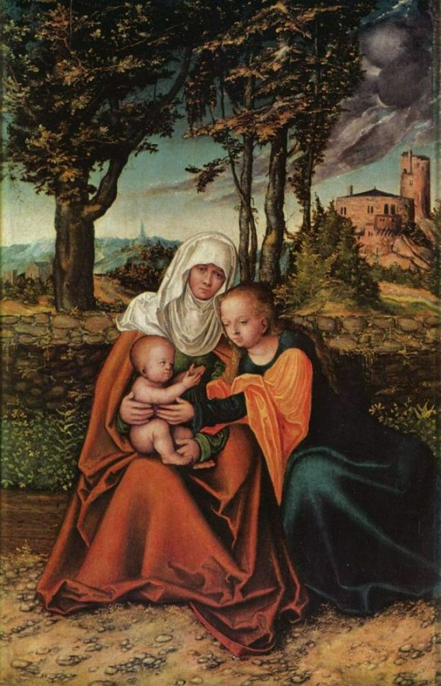 The Virgin Mary with Saint Anne holding the infant Jesus 