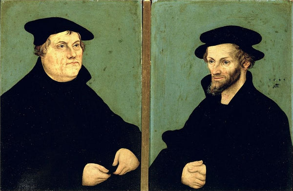 Portraits Of Martin Luther And Philipp Melanchthon 1543 