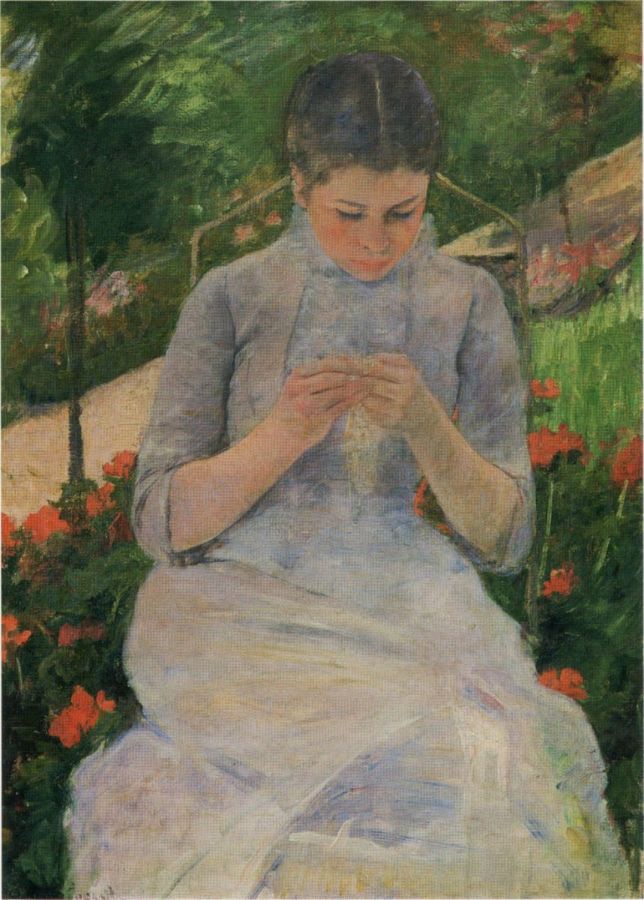 Girl Sewing 