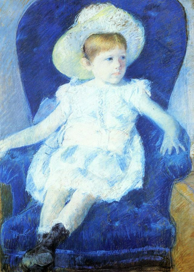 Elsie In A Blue Chair 